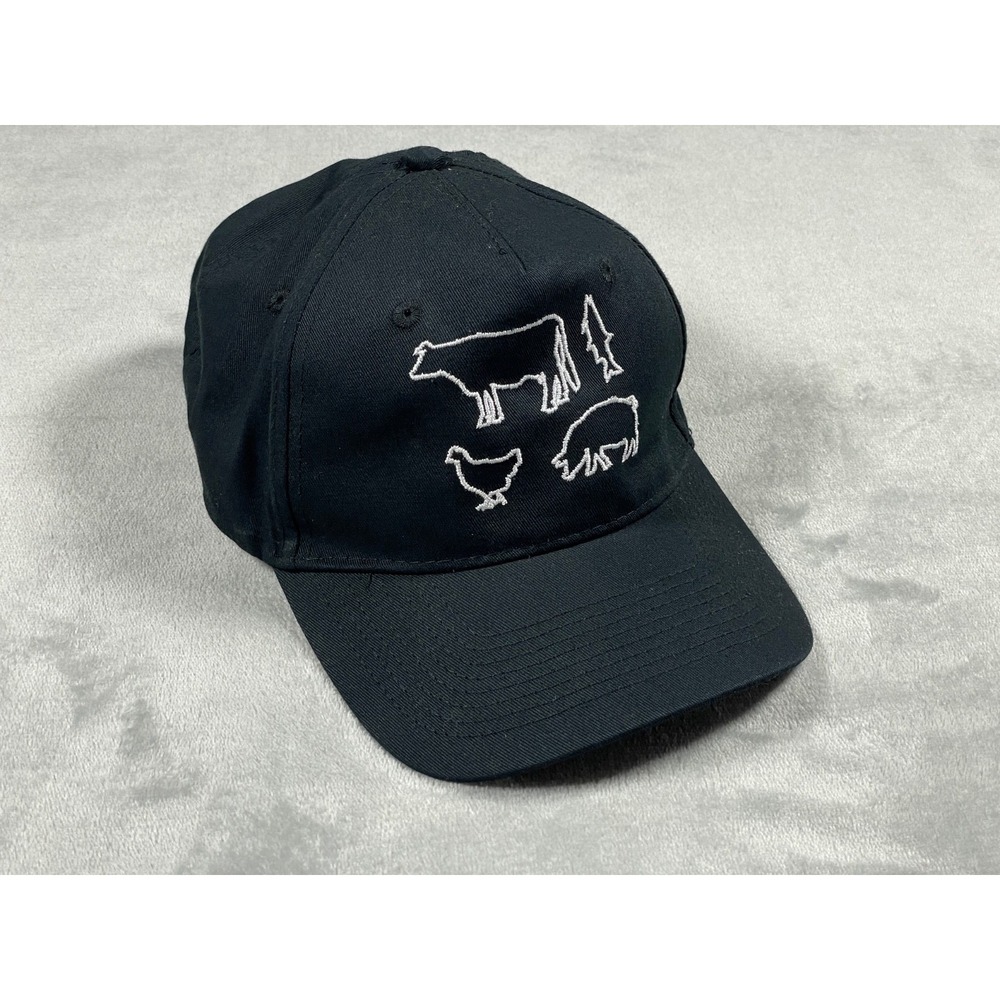 McCall's Butcher Shop Dad Hat Black Embroidered Farm Animal Adjustable Cap LA
